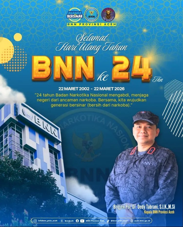 HUT ke-24 BNN, Komitmen Tanpa Henti Bersihkan Negeri dari Narkoba