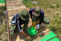 TNI Percepat Pembangunan Infrastruktur, Jembatan Gantung Perintis Garuda di Aceh Tamiang.