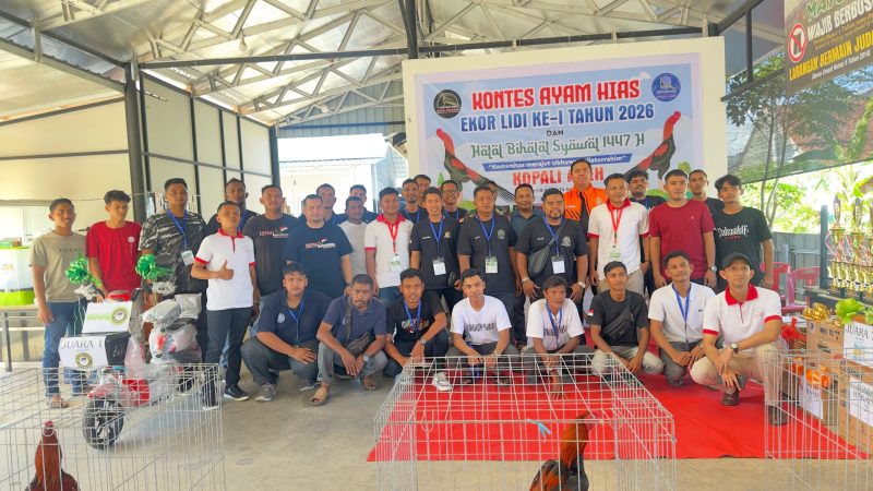 Tuanku Muhammad Buka Kontes Ayam Hias Ekor Lidi bersama Kopali Aceh di Mayor Kopi